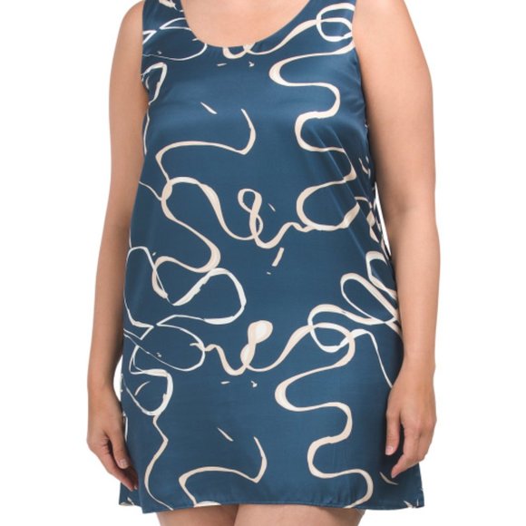 NWT GINIA Silk Blend Washable Chemise Multicolor 368mn - Picture 1 of 4